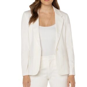 Liverpool Los Angeles Women’s White Fitted Stretch Blazer NWT